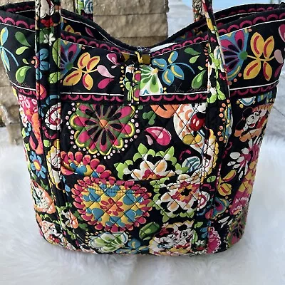 Vera Bradley Disney Large Iconic Vera Tote Bag Mickey's Paisley Celebration New • $43.99