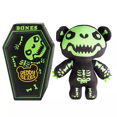 Deddy Bears Bones Soft Toy 15cm With Coffin Plush - Halloween Bones • £8.99