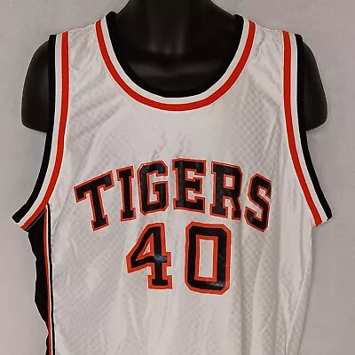 Auburn Tigers Basketball Jersey Large Vintage Sports Belle White #40 • $28.95