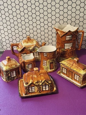£14.97 • Buy Jug And Sugar Bowl, Milk Jug And Cottage Breakfast Set