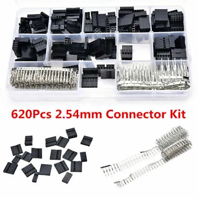 $16.86 • Buy 620 X Dupont Wire Cable Jumper Pin Header Connector Housing Kit+Crimp Pins Tool