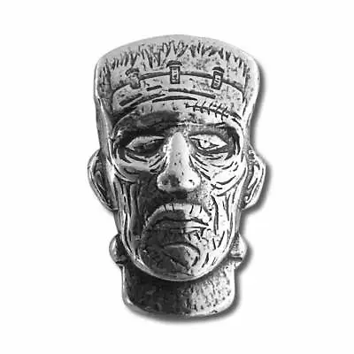  1.5 Oz. 999 Fine Silver Frankenstein Head - 3 D - Monster Head Bar - IN STOCK • $64.75