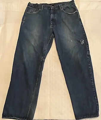 Sean John Jeans Baggy Size 38 Waist 33 Inseam Worn Rips Tears Denim Pre-Owned • $7.50