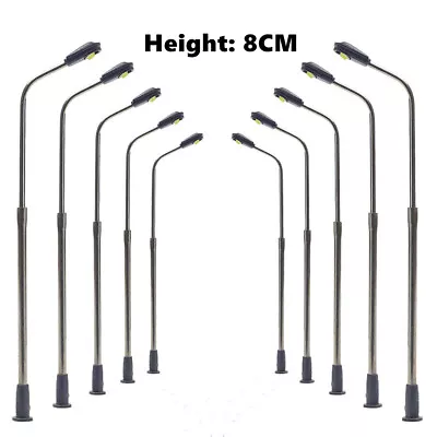 10/20/30X 1:150 8CM Model Trains N Gauge Lamp Post Street Lights Cool White LEDs • £20.15