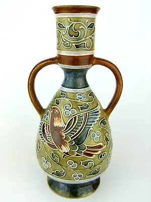 £195 • Buy A Really Quirky Royal Doulton Lambeth Vase W/ Birds By Mark V Marshall.