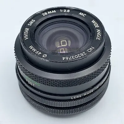Vivitar SMS 28mm F/2.8 MC Close Focus MF Wide Angle Lens For Canon FD Mount READ • $39.95