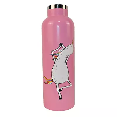 24 OZ Vacuum Insulated Stainless Steel Water Bottle Unicorn W/3 Tops And Straws • $12.97