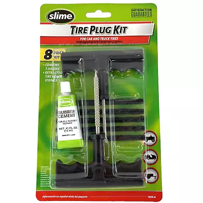 Tire Repair Plug Kit Car Truck Motorcycle ATV Tires 8 Piece Rubber Cement Plug • $9.49