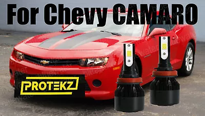 LED CAMARO 2014-2017 Headlight Kit H11 6000K White CREE Bulbs Low Beam • $25.05