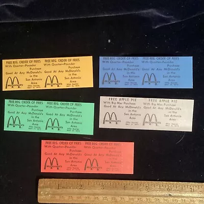 Vtg 1975 McDonald’s Advertising Coupon On San Antonio Spurs ABA Playoff Tickets • $24.99