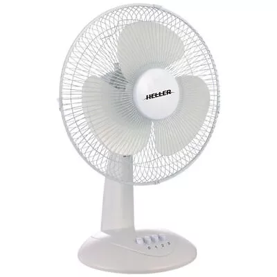$56 • Buy Heller HHDF40S 40cm Floor/Desk Fan/Air Cooler/Cooling/Tilt/Oscillating White