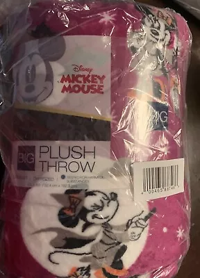 Disney Mickey & Minnie Mouse Halloween Plush Throw Blanket Purple The Big One • $18