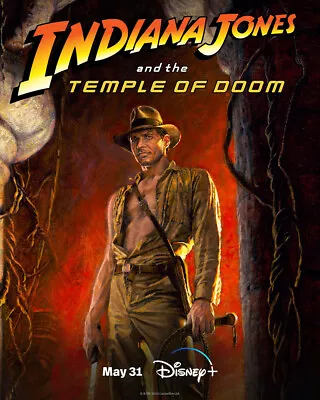 UNFRAMED Indiana Jones And The Temple Of Doom Movie Poster Prints Canvas Print B • $16.99