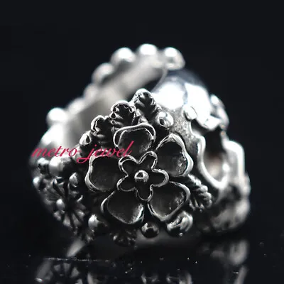 Stainless Steel Big Mens Gothic Biker Skull Ring For Men Silver Size 7 8 9 10-15 • $12.99