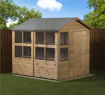 Empire Apex Potting Shed Wooden 6x8 Single Door Wooden 6ft X 8ft • £895