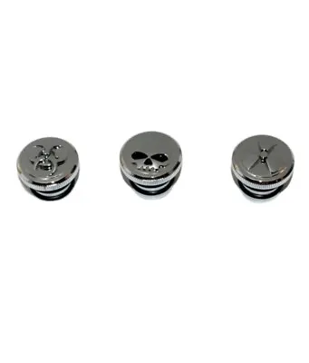 Motorcycle Chrome Billet Cigarette Lighter Plug Outlet Cover Set Of 3 • $20