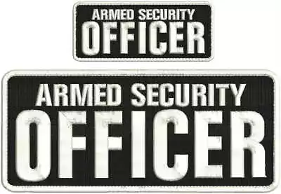 Armed Security Officer Embroidery Patch 4X10 And 2x5 Hook White • $15.99