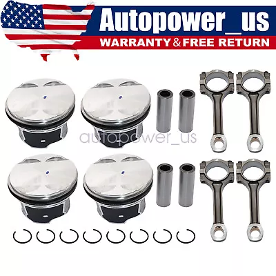 New Pistons & Rings Connecting Rod Kit Fits For Buick Chevrolet GMC Saturn 2.4L • $240