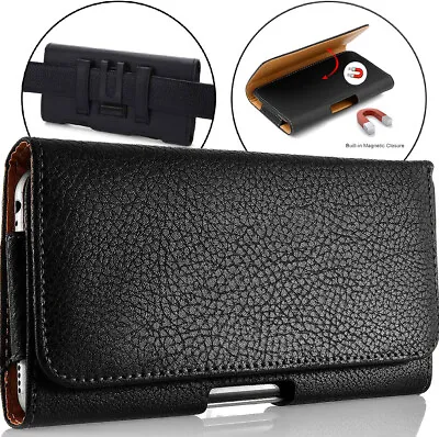 For ZTE Blade 20 Pro 5G Phone Case Leather Belt Holster Clip Pouch Cover • $11.22