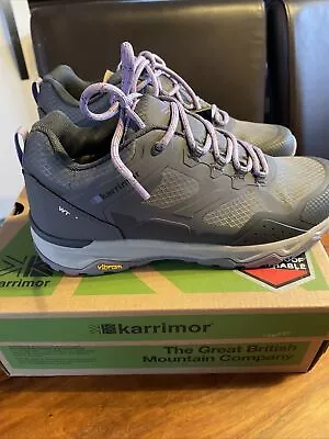 Karrimor Spiral Low Ladies WTX Grey Lilac Hiking Boots Trainers Size 7 New  • £32.99