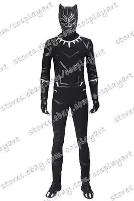 Black Panther Costume Captain America: Civil War Cosplay Jumpsuit Halloween Set • $269.99