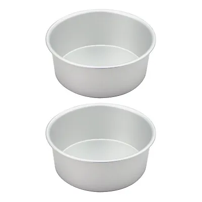 2Pcs Food Grade Aluminum Alloy Material Round Cake Mould Cake Baking Moulds  • £10.44