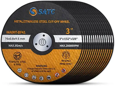 100 Pack Cut Off Wheels 3  X1/32 X3/8  Arbor Metal Cutting Disc Die Grinder Tool • $36.99