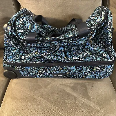 Vera Bradley Women's Recycled Ripstop Foldable Rolling Duffel Bag Travel • $75