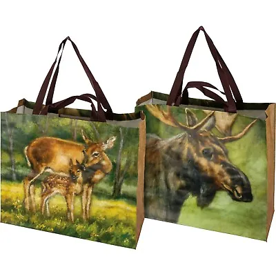 NEW!~Market Tote~Woodland Deer & Moose~Shopping Bag/Purse • $12.99