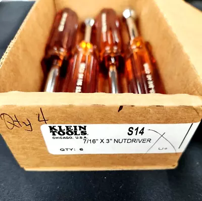 $13.99 • Buy Qty 1 Klein / Vaco S14 7/16 X 3 Nutdriver Made In Usa Nos