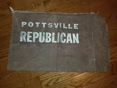 $39 • Buy Vintage Pottsville PA  Republican Newspaper Carrier Canvas Bag