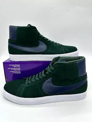 Nike SB Zoom Blazer Mid Men's Size 14 Green Blue White Skate Shoes 864349 302 • $58.49