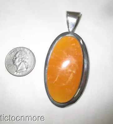 Jay King Mine Finds Dtr Sterling Orange Coral Agate Teardrop Statement Pendant • $39.99