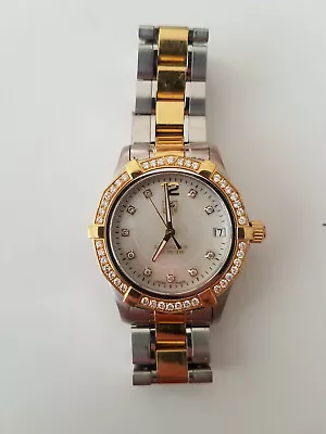 Tag Heuer Aquaracer 18k Midsize Watch Diamond Dial & Bezel • $1900