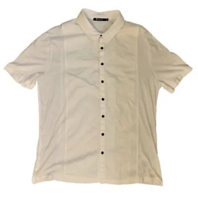 T By Alexander Wang Shirt Womens Size L Short Sleeve Button White • $8.95