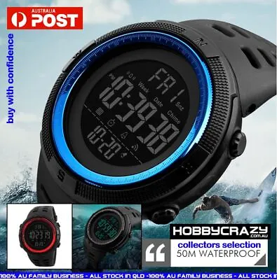 SKMEI Digital Sports Mens Watch Waterproof Water Resistant Casual Military Watch • $25.95