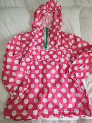 Mini Boden Girls 7-8 Rain Jacket Pink Polka Dot READ • $29