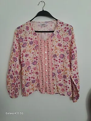 $39 • Buy Arnhem Floral Button Front Blouse Size 10
