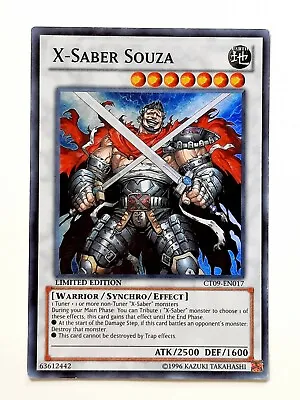 $2.99 • Buy Yugioh X-Saber Souza CT09-EN017 SUPER RARE Limited Edition LP