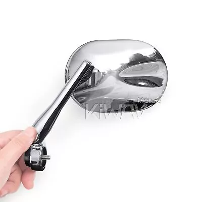 Bar End Mirrors STARK Chrome Oval Fits Some Aprilia W/ Threaded OEM Handlebar • $167