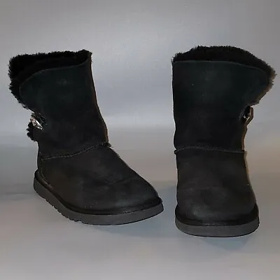 Ugg Australia Bailey Crystal Button Bling Women's Size 5 Black Suede Boots(3349) • $20.40