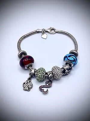 Michael Anthony MA 925 Sterling Silver 9 Charm Bracelet 7.5in • $16.99