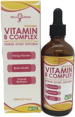 Vitamin B Complex Supplement For Adults 100ml Plant Based Vitamins B Liquid • $14.99