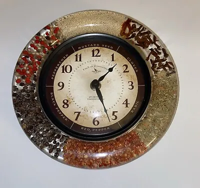 Lucite Clock Acrylic Kitchen Clock 8” Vintage Pastoral Dwelling Beans Firstime • $15