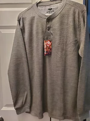 NWT Alpine Lakes Men's L/S Henley Thermal Top Gray Size Medium • $11