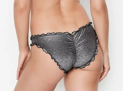 Victoria's Secret SALE LIMITED TIME Shimmer Ruffle Ruched Cheeky M  Swim Bottom  • $24.94