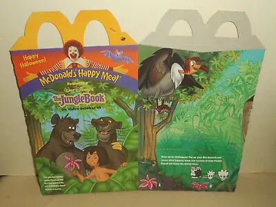 Vintage McDonald's Disney The JUNGLE BOOK Halloween Happy Meal Box 1997 Nos • $8.95