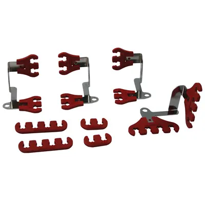 Moroso Spark Plug Wire Holder 72172; Super Loom 9mm V/C Mount Red For SBC • $34.22