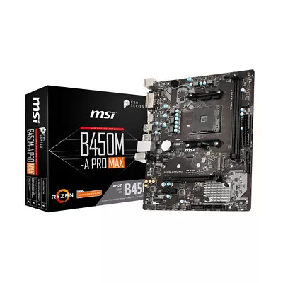 MSI AMD B450M-A PRO MAX AM4 DDR4 Micro-ATX Motherboard • £72.39