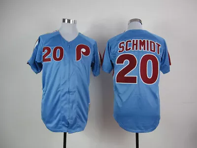 #20 Mike Schmidt Jersey Old Classic Style Blue Shirts Uniform • $39